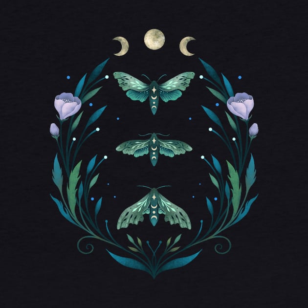 Lime Hawk Moths Night by Episodic Drawing